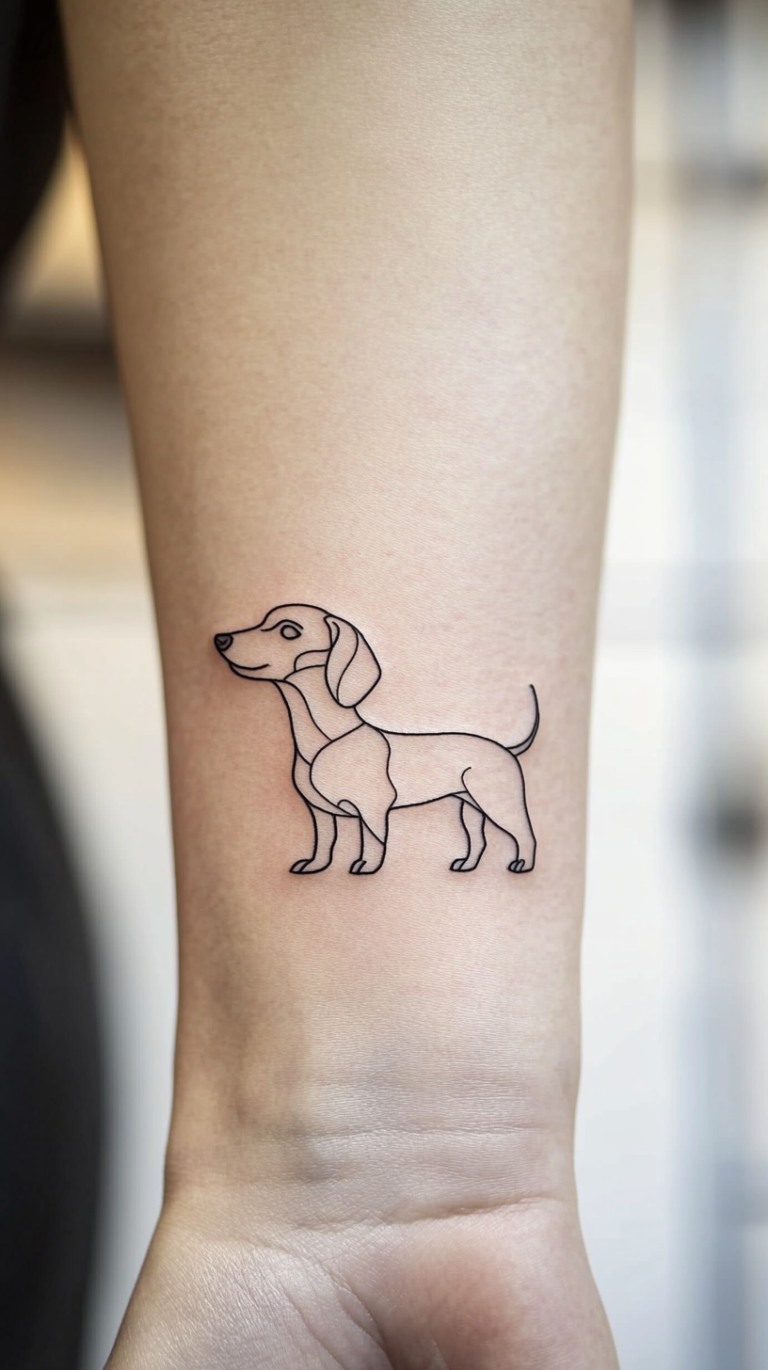 25 Dachshund Tattoo Ideas: Celebrate Your Wiener Dog with Unique ...