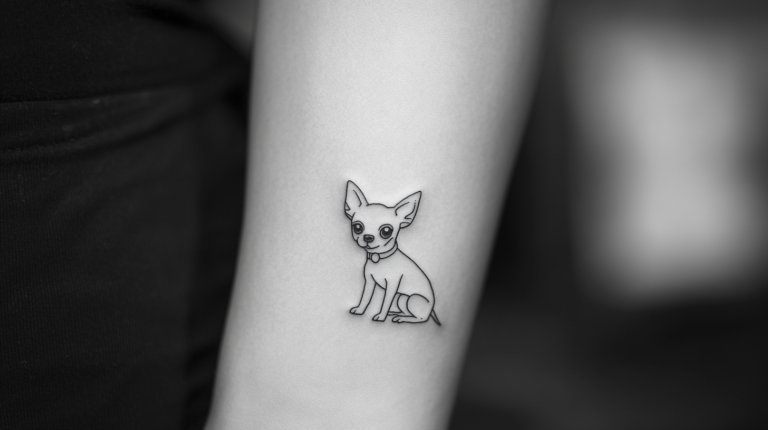 22 Simple Chihuahua Tattoo Ideas: Celebrate Your Tiny Companion with Minimalist Designs