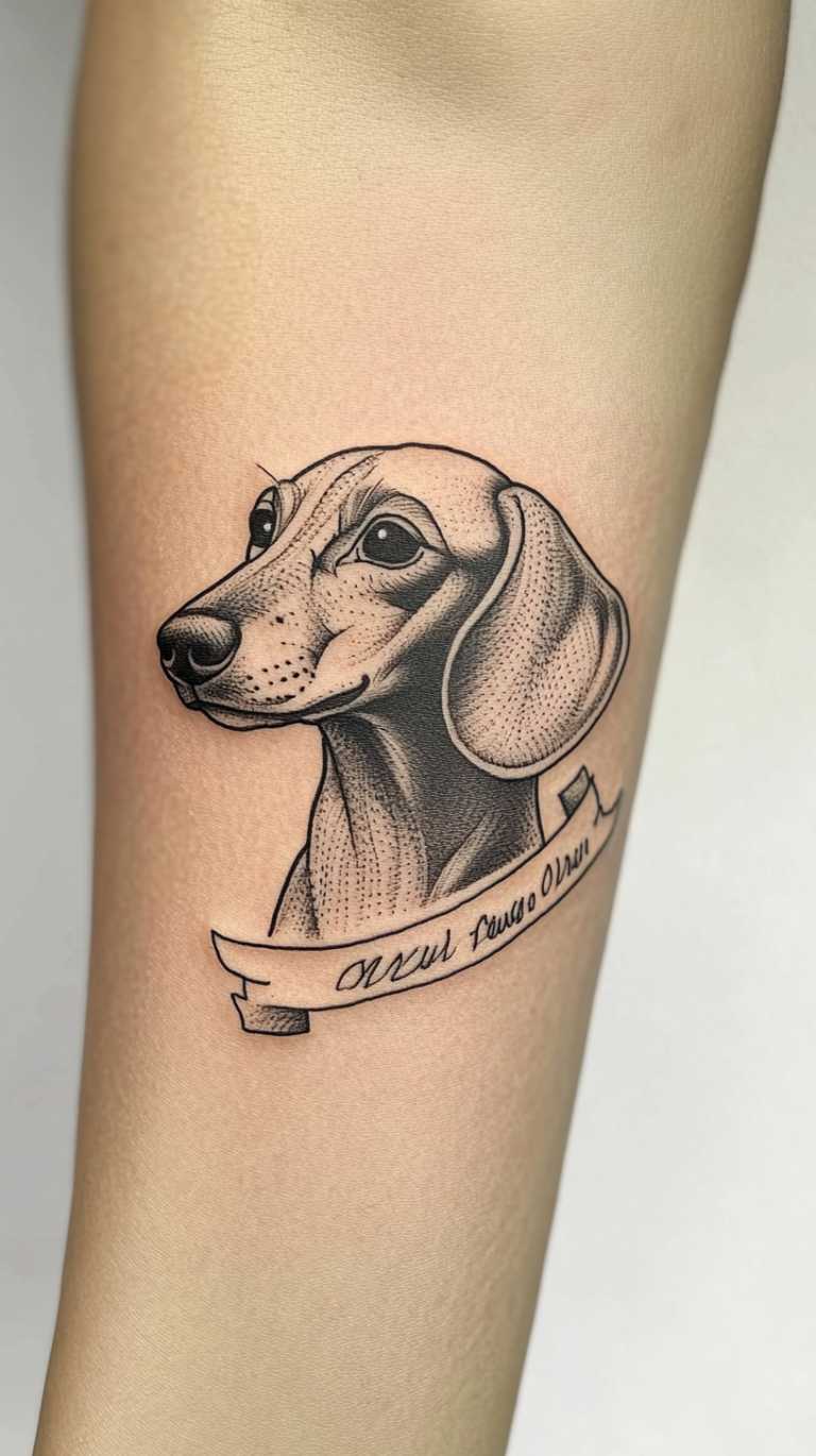 25 Dachshund Tattoo Ideas: Celebrate Your Wiener Dog with Unique ...