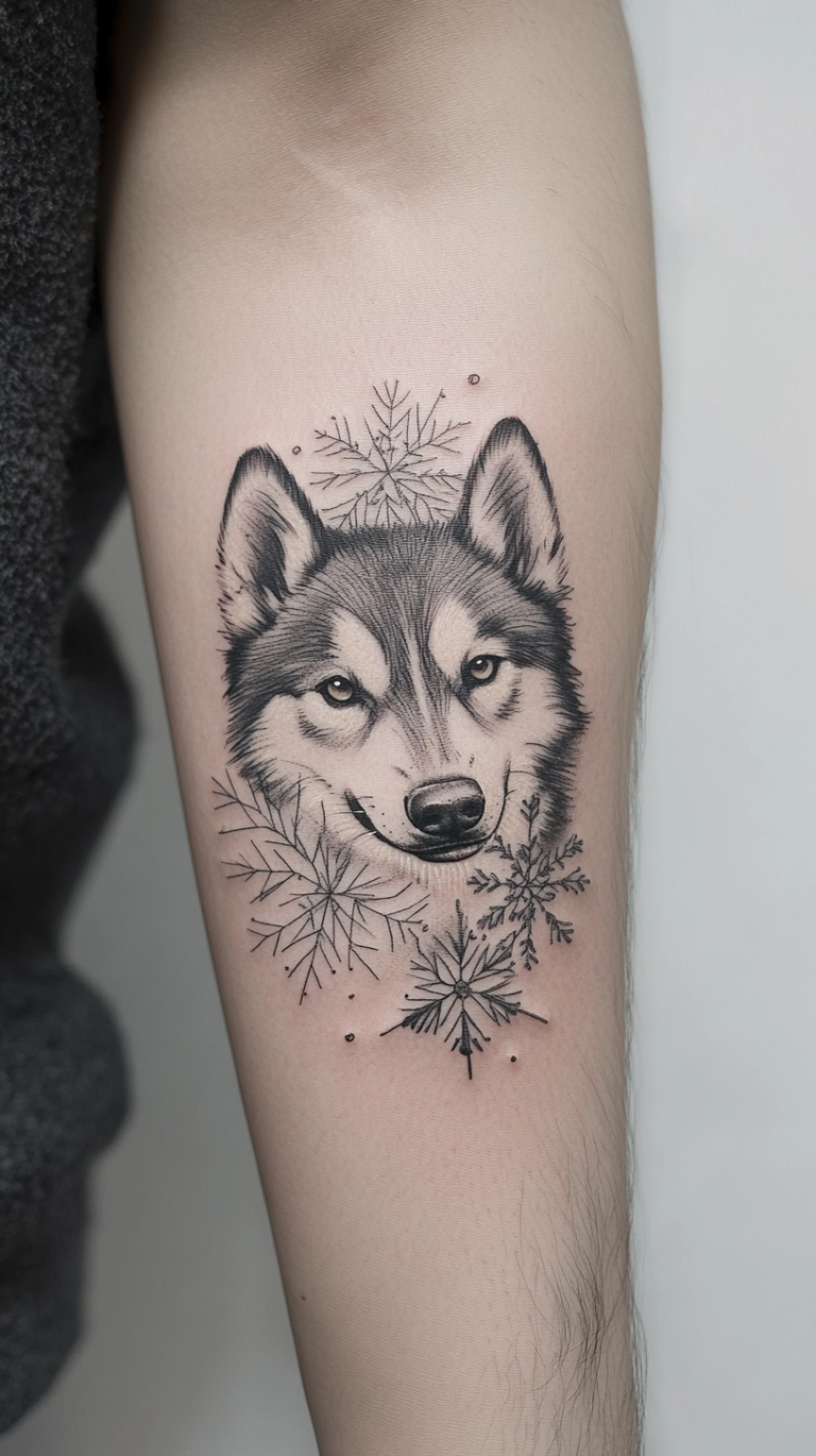 Caroline's Treasures Ornamento Natale In Ceramica – Siberian Husky Con Fiocchi Di Neve