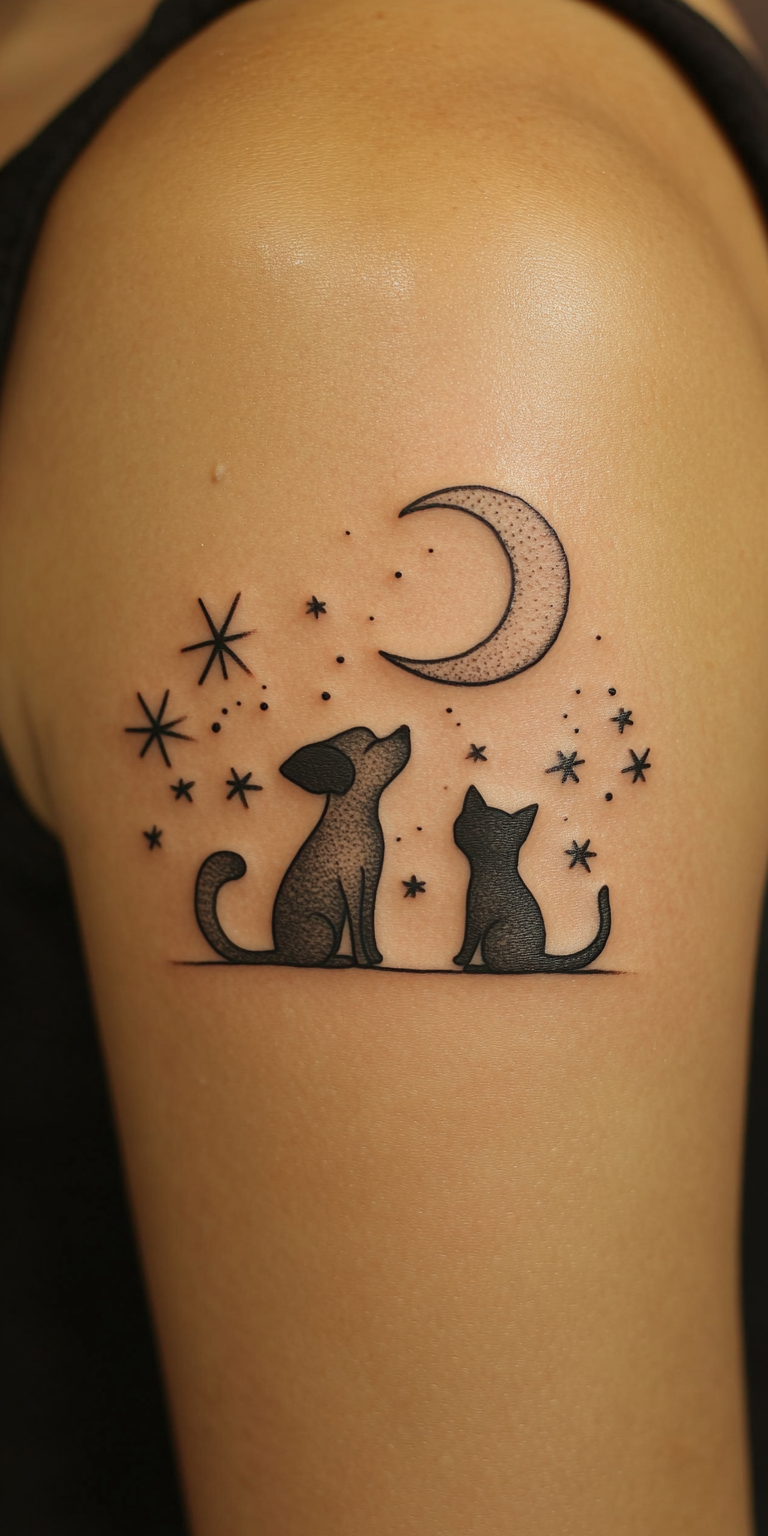 15 AWESOME Dog and Cat Tattoo Ideas - Smart Dog Learning