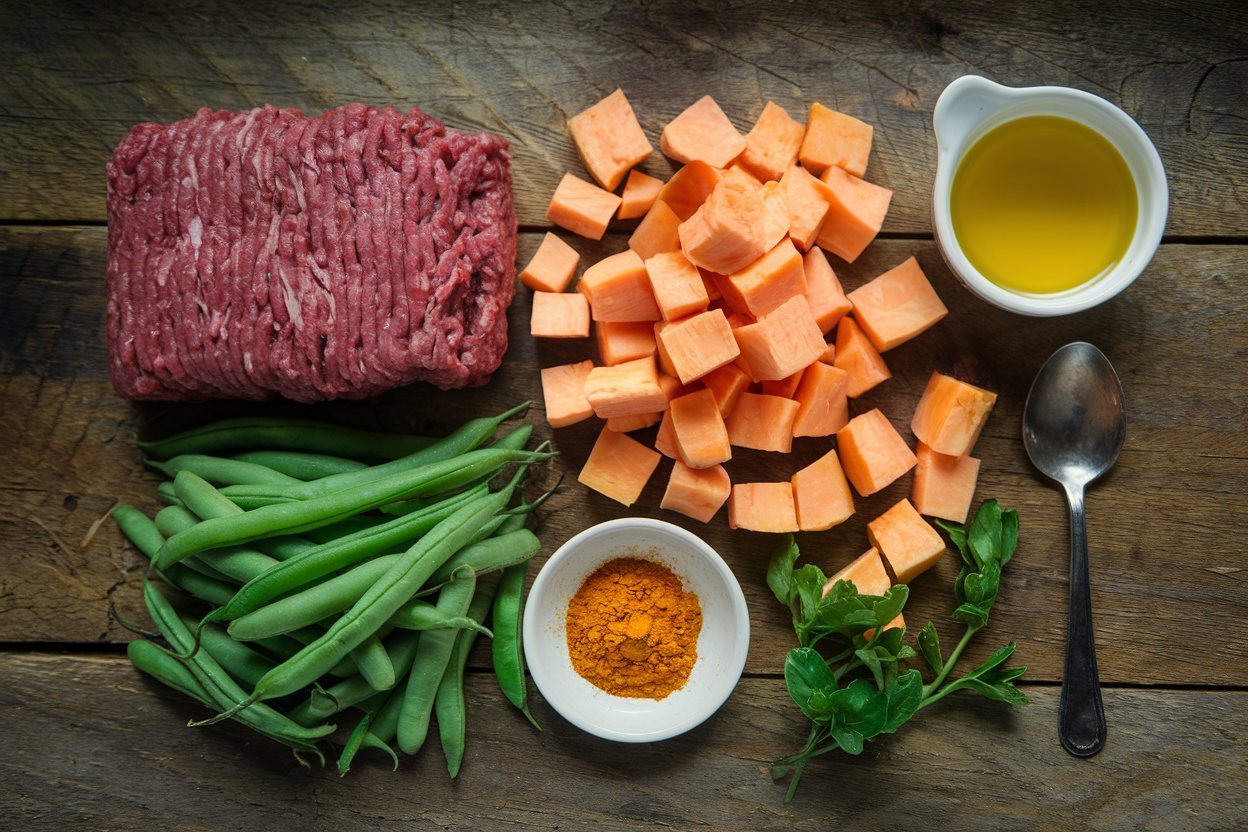 Image showcasing Beef & Sweet Potato Allergy-Friendly Delight: A Simple Homemade Dog ...