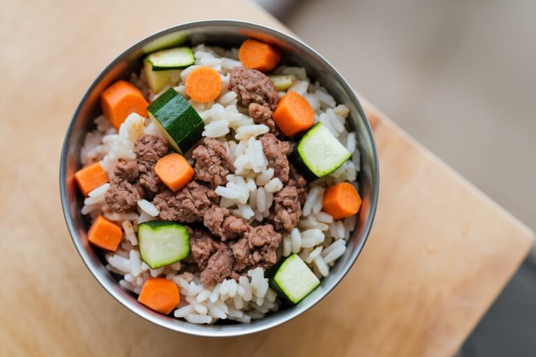 Beef & Rice Medley: A Comfort Food for Your Dog