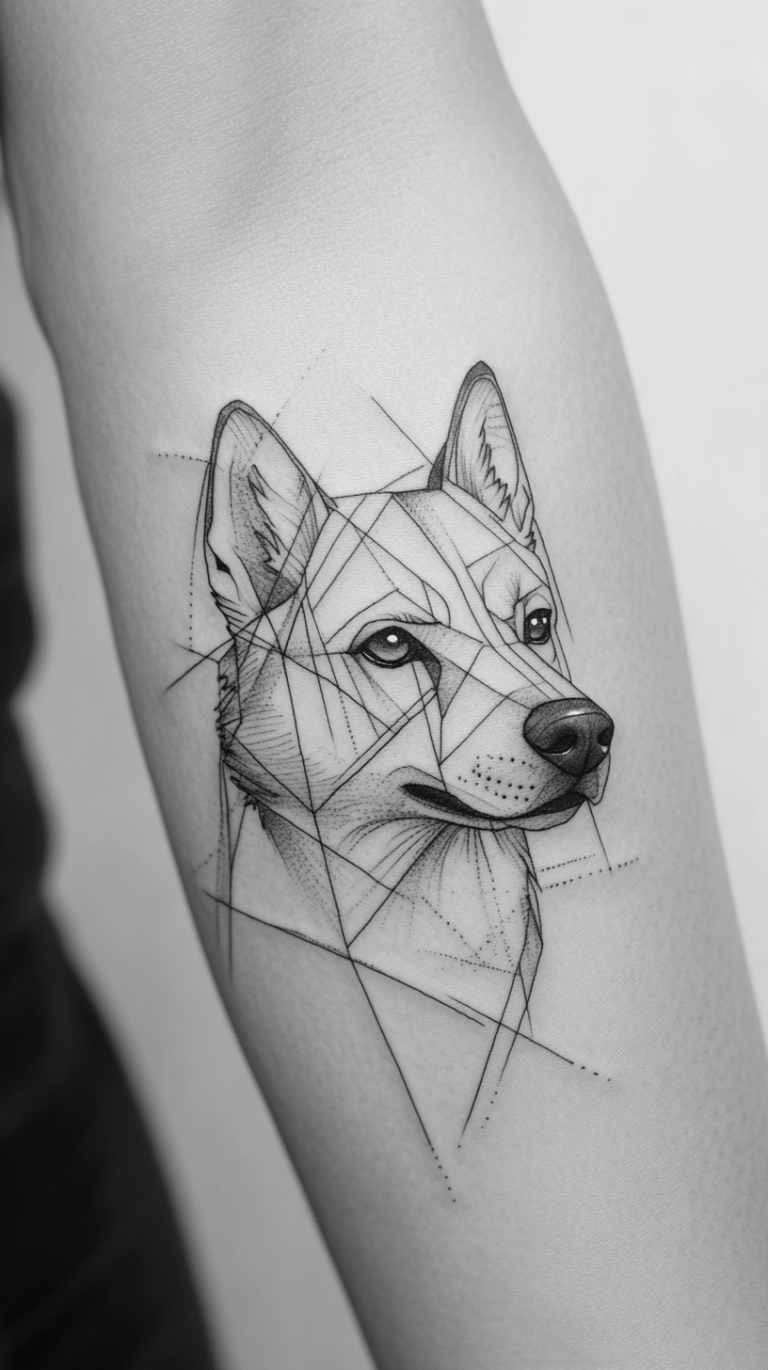 25+ Geometric Dog Tattoo Ideas for Your Next Ink Adventure 🐾