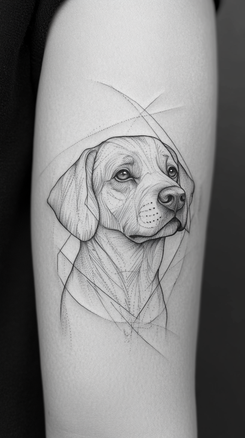 25+ Geometric Dog Tattoo Ideas for Your Next Ink Adventure 🐾