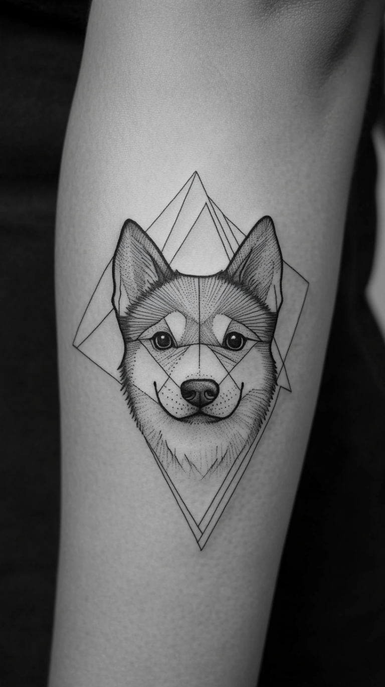 25+ Geometric Dog Tattoo Ideas for Your Next Ink Adventure 🐾