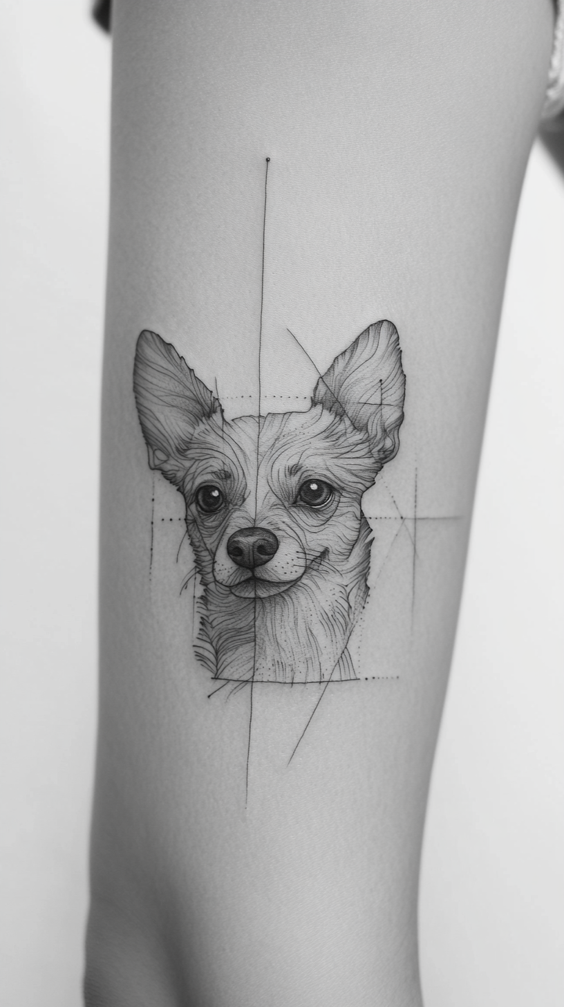 25+ Geometric Dog Tattoo Ideas for Your Next Ink Adventure 🐾
