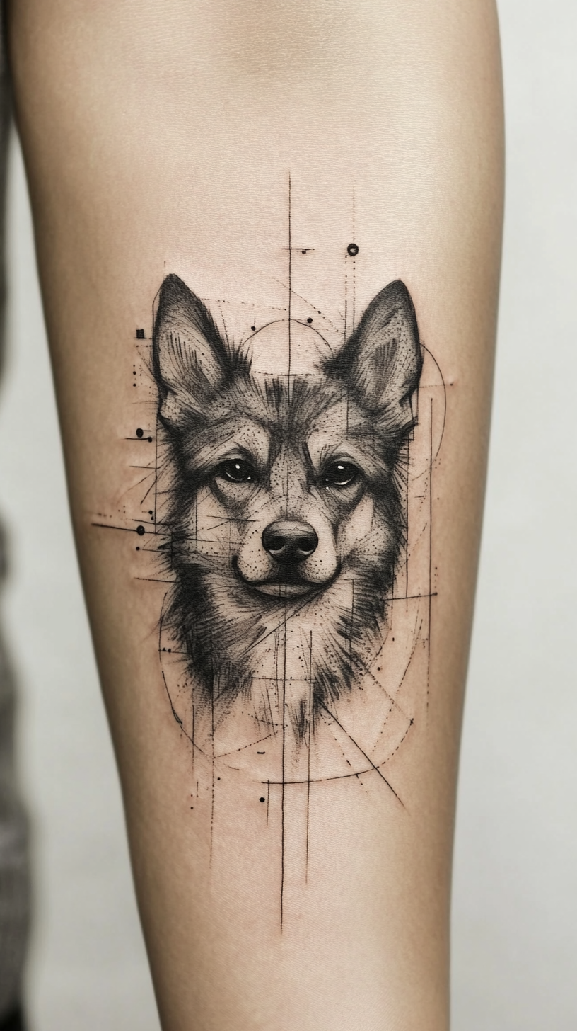 25+ Geometric Dog Tattoo Ideas for Your Next Ink Adventure 🐾