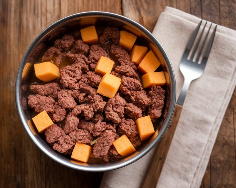 Ground Beef & Sweet Potato Bowl: A Wholesome Cat Dinner in Minutes
