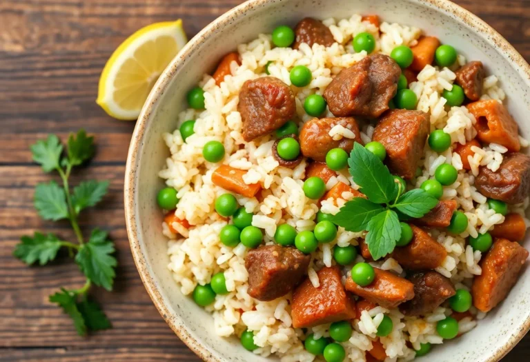 Beef, Rice & Peas Recipe For Dogs