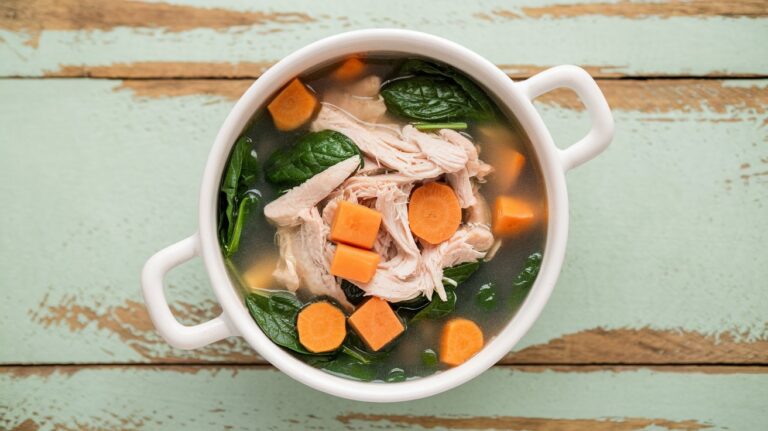 Chicken & Spinach Immune-Boosting Soup for Dogs