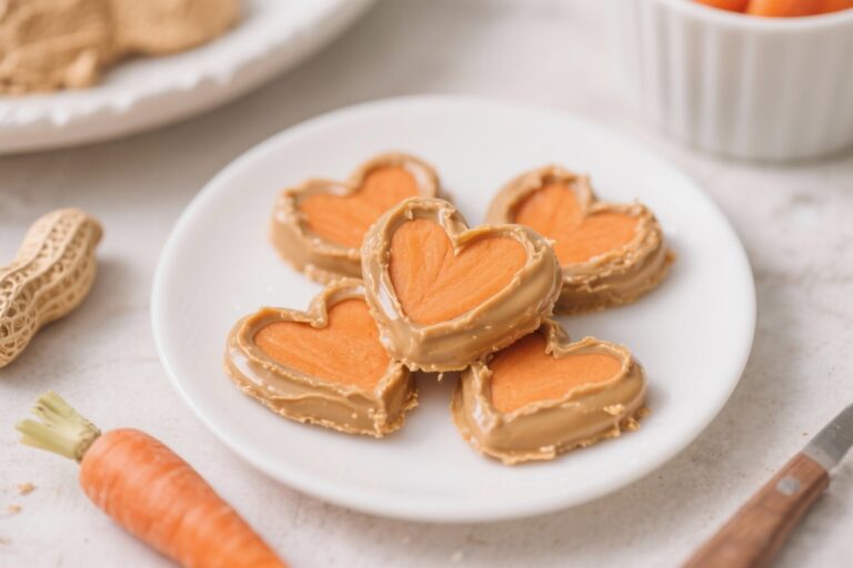 Peanut Butter & Carrot Hearts – Simple Dog Treat Idea