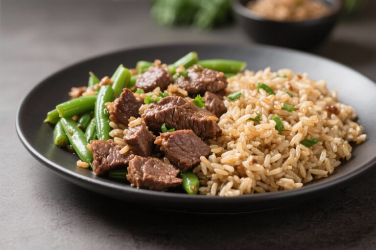 Beef, Brown Rice & Green Beans – Balanced Dog Recipe – Simple, Nutritious, and Homemade