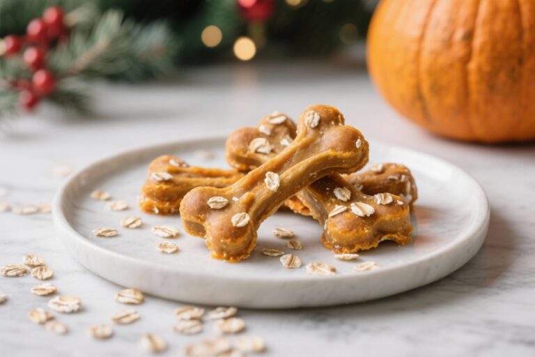 Pumpkin & Oat Bones – Christmas Dog Treat Recipe
