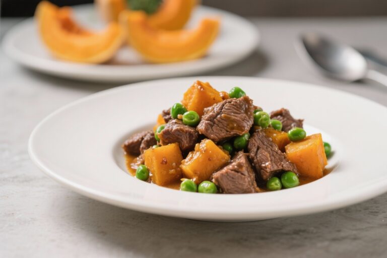 Beef, Pumpkin & Peas – Easy Homemade Dog Food