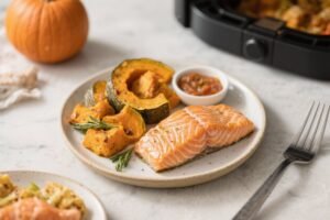 Air Fryer Dog Food Made With Pumpkin and Salmon for Picky Eaters - Simple, Fresh, and Flavorful