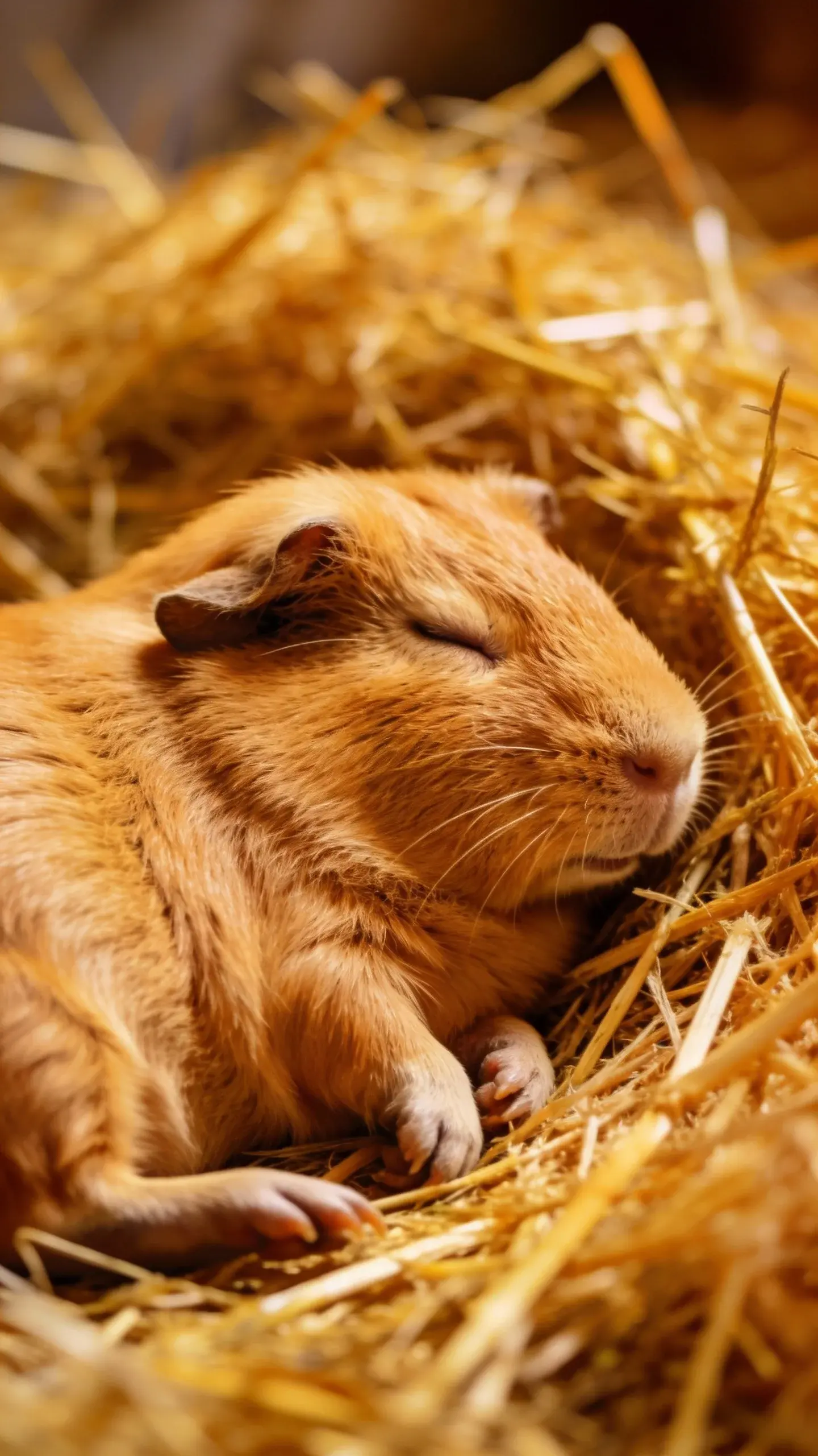top-down closeup of a single guinea pig bell pepper slice