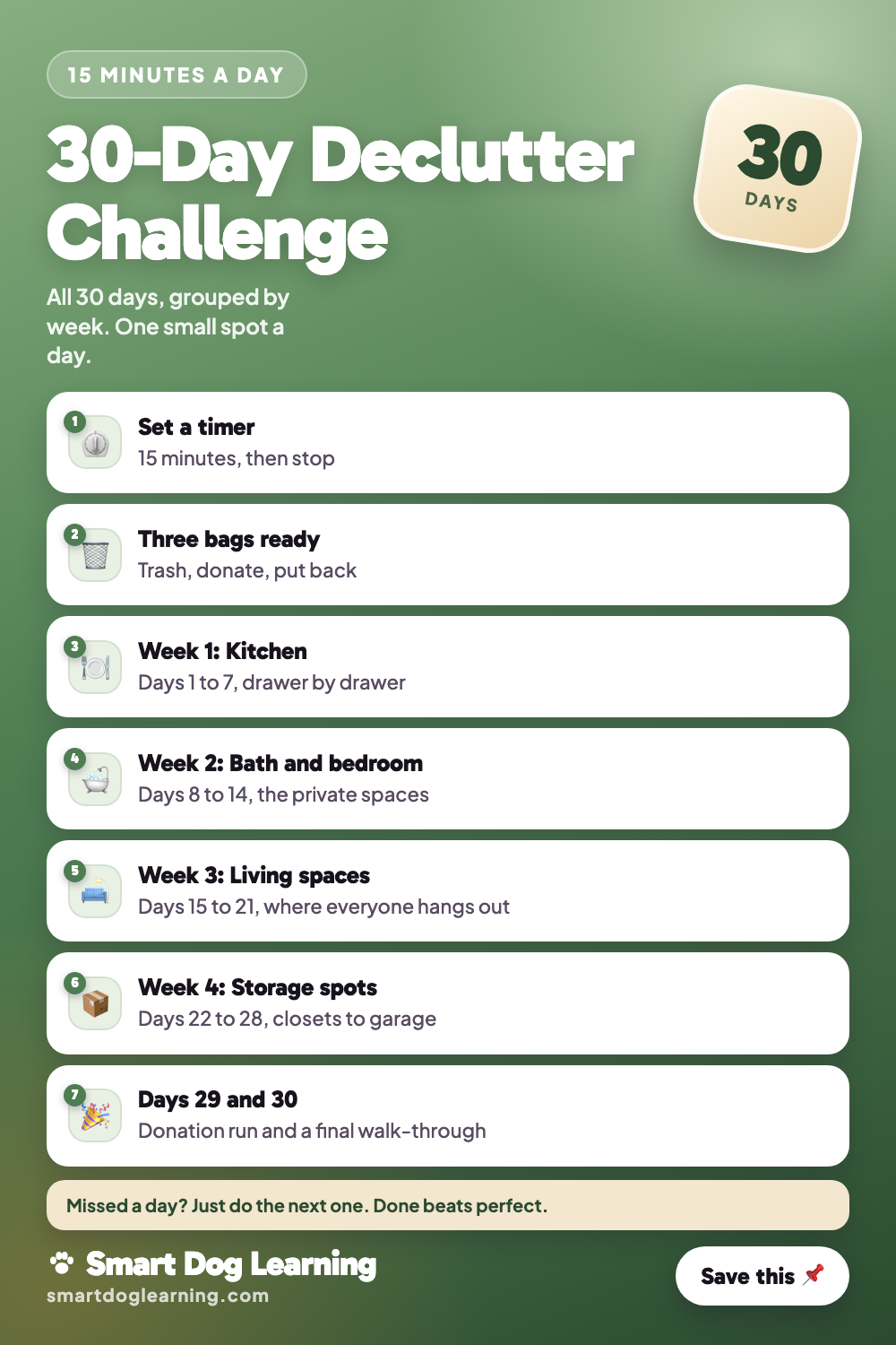 30-Day Declutter Challenge: 15 Minutes a Day