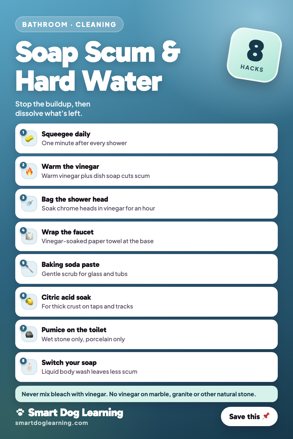 Bathroom Cleaning Hacks for Soap Scum and Hard Water