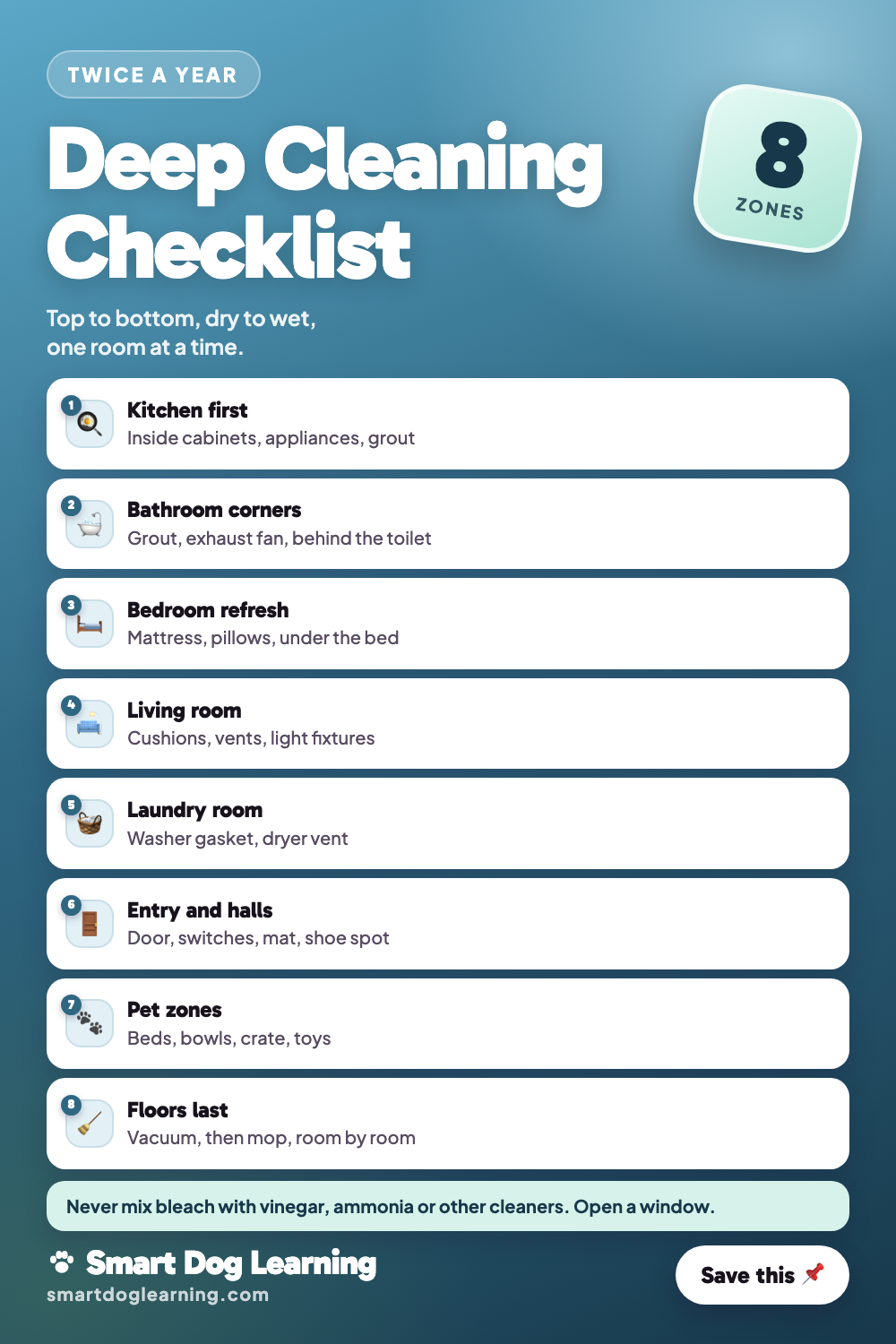 Deep Cleaning Checklist: Room by Room