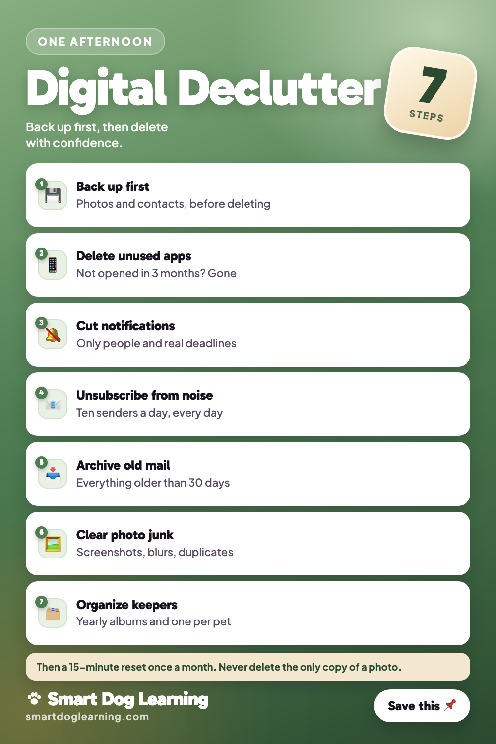 Digital Declutter Checklist: Phone, Email and Photos