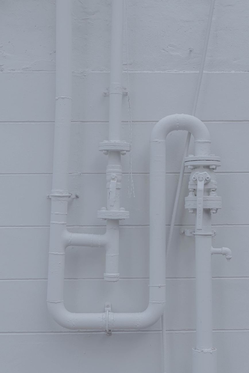 White pipes and fittings for a DIY build