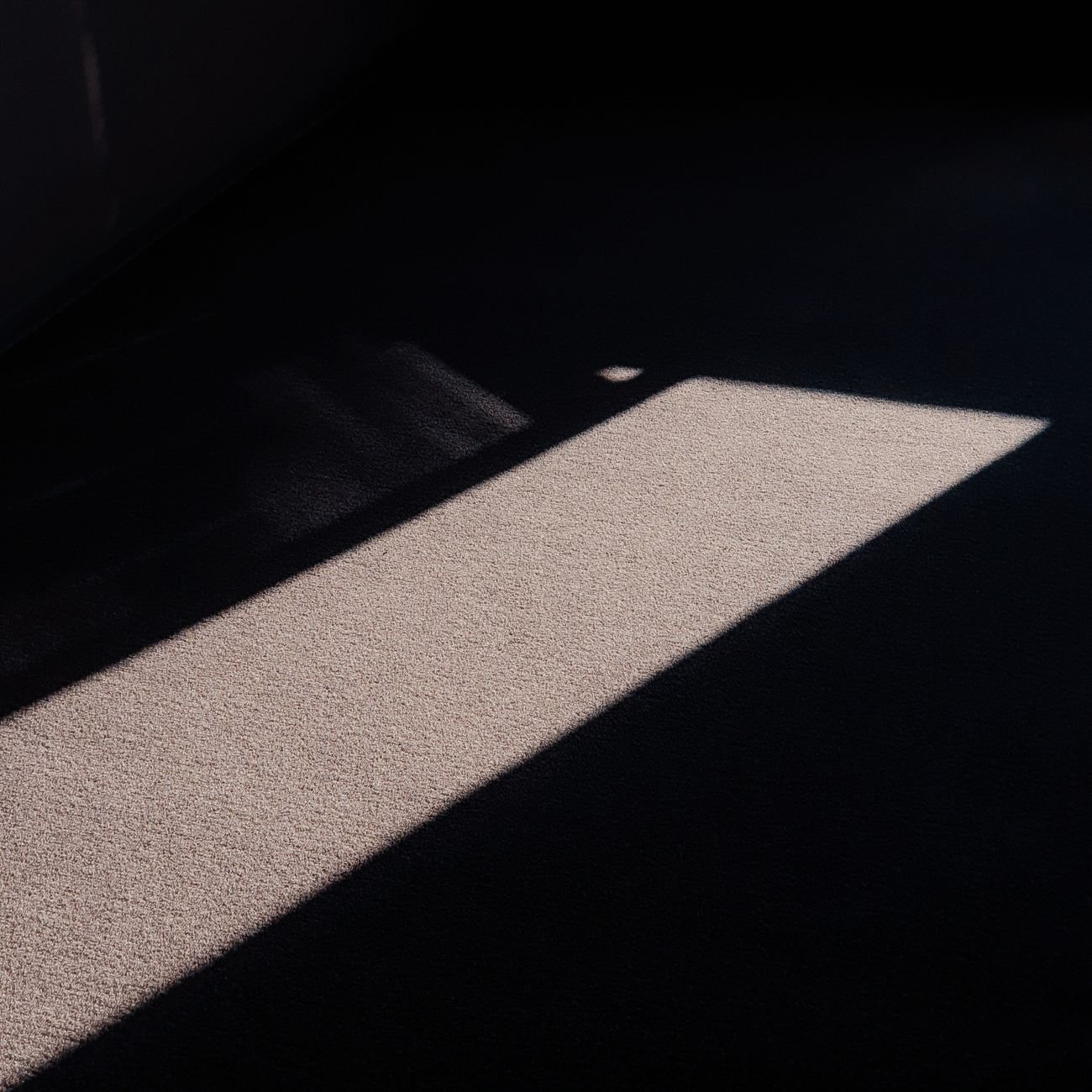 A person vacuuming a living room rug