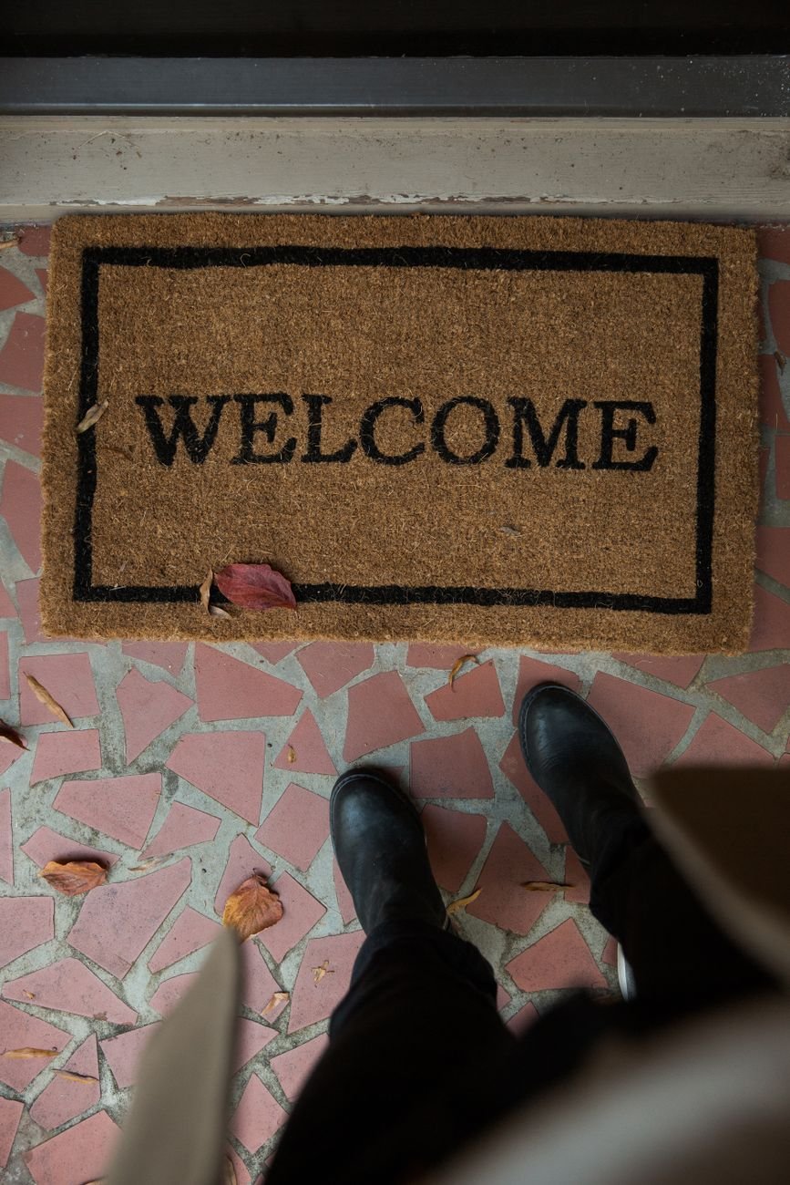 A doormat at the entrance of a house