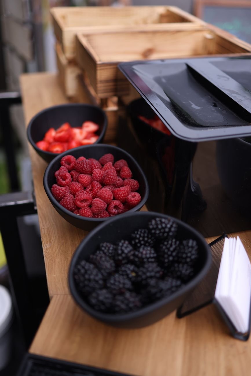 Fresh berries and fruit in a bowl