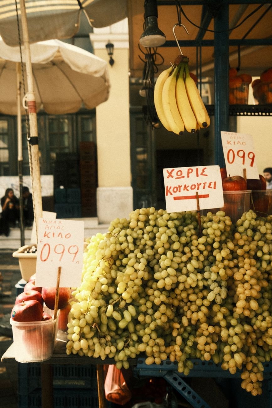 A bunch of grapes on a table, a fruit dogs must never eat