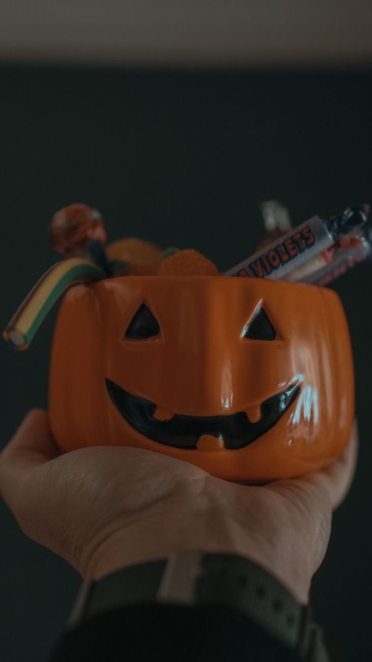A bowl of Halloween candy that should stay away from dogs