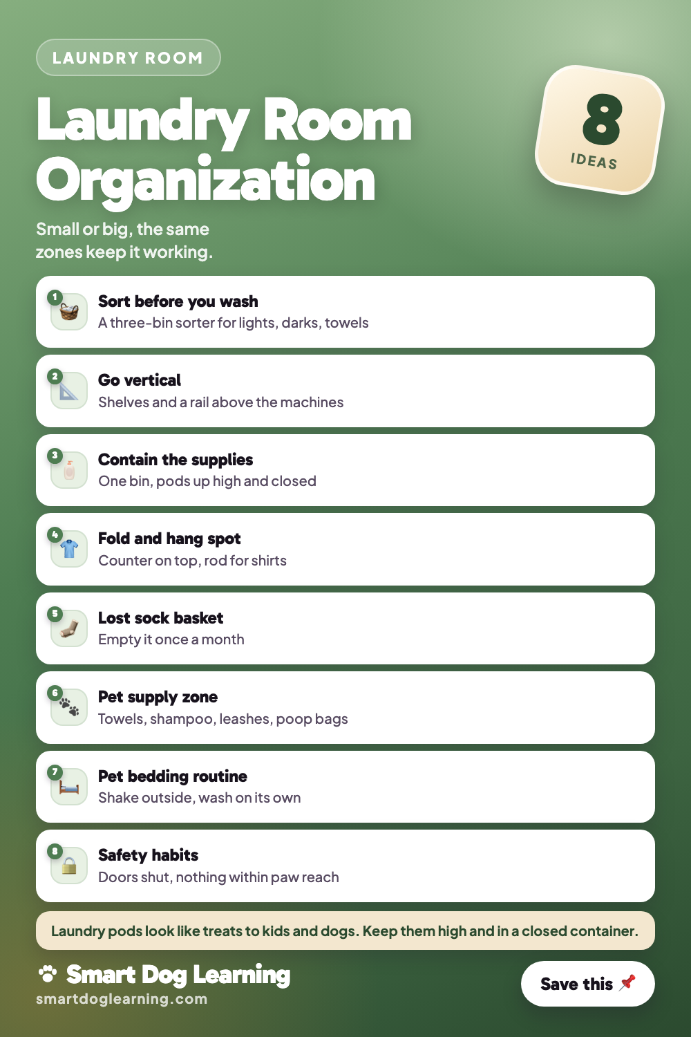 Laundry Room Organization Ideas (With a Spot for Pet Supplies)