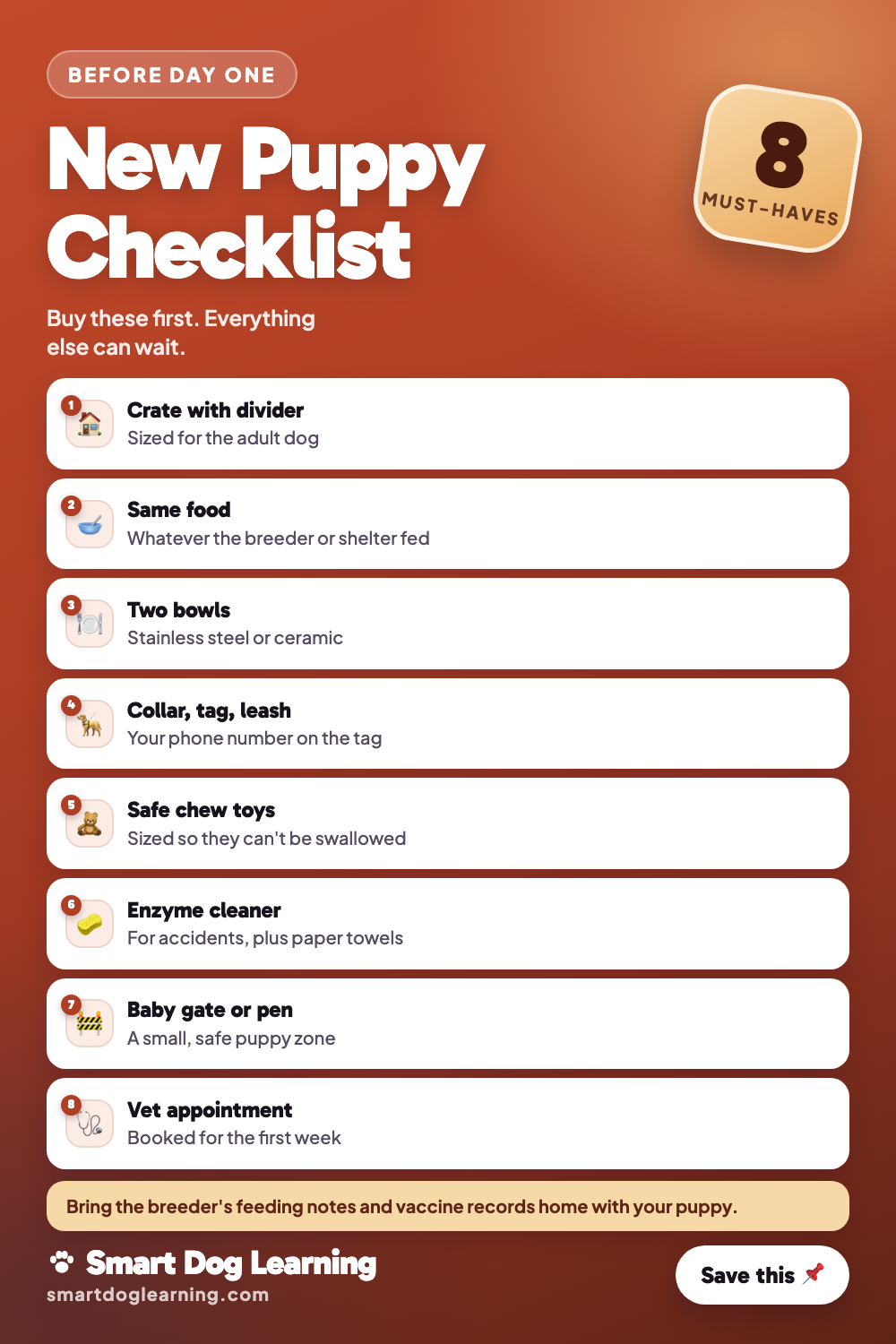 New Puppy Checklist: Everything to Buy Before Day One