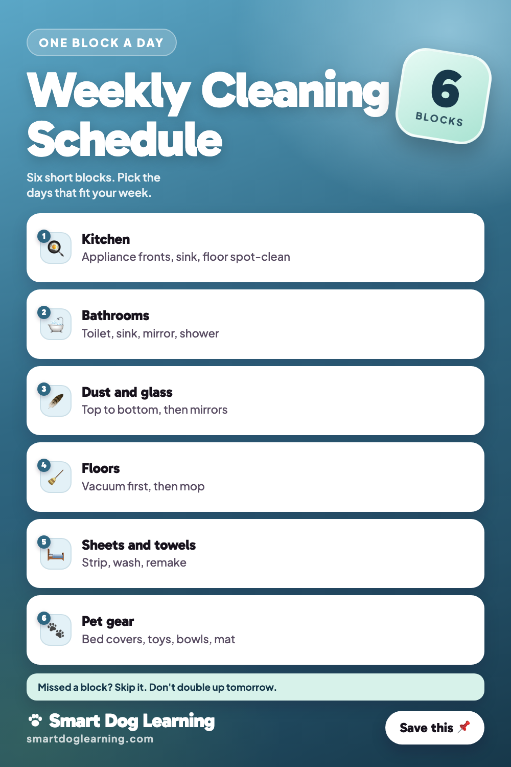 Weekly Cleaning Schedule You Can Actually Stick To